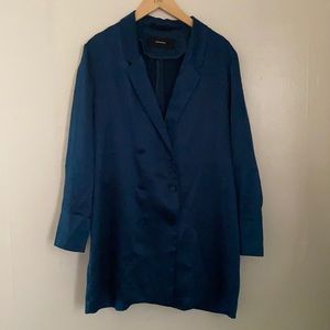 Blue Double breasted button blazer